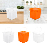 Maxbell Square Bucket Lightweight Versatile Food Storage Container for Home Painting White