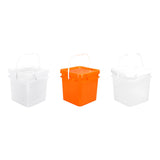Maxbell Square Bucket Lightweight Versatile Food Storage Container for Home Painting White
