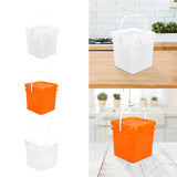 Maxbell Square Bucket Lightweight Versatile Food Storage Container for Home Painting White