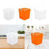 Maxbell Square Bucket Lightweight Versatile Food Storage Container for Home Painting White