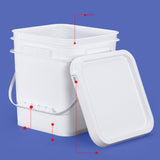 Maxbell Square Bucket Lightweight Versatile Food Storage Container for Home Painting White