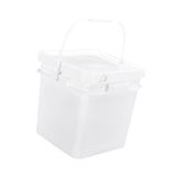 Maxbell Square Bucket Lightweight Versatile Food Storage Container for Home Painting White