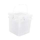 Maxbell Square Bucket Lightweight Versatile Food Storage Container for Home Painting White