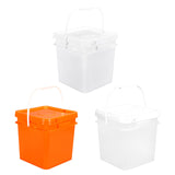 Maxbell Square Bucket Lightweight Versatile Food Storage Container for Home Painting White