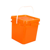 Maxbell Square Bucket Lightweight Versatile Food Storage Container for Home Painting Orange