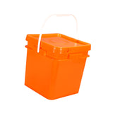 Maxbell Square Bucket Lightweight Versatile Food Storage Container for Home Painting Orange