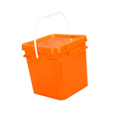 Maxbell Square Bucket Lightweight Versatile Food Storage Container for Home Painting Orange
