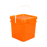 Maxbell Square Bucket Lightweight Versatile Food Storage Container for Home Painting Orange