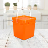 Maxbell Square Bucket Lightweight Versatile Food Storage Container for Home Painting Orange
