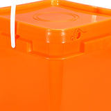 Maxbell Square Bucket Lightweight Versatile Food Storage Container for Home Painting Orange