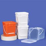 Maxbell Square Bucket Lightweight Versatile Food Storage Container for Home Painting Clear