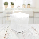 Maxbell Square Bucket Lightweight Versatile Food Storage Container for Home Painting Clear