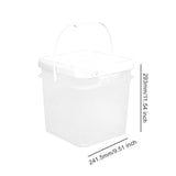 Maxbell Square Bucket Lightweight Versatile Food Storage Container for Home Painting Clear