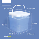 Maxbell Square Bucket Lightweight Versatile Food Storage Container for Home Painting Clear