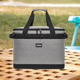 Maxbell Insulated Lunch Box Leakproof Thermal Food Carrier for Outdoor Picnic Travel Gray