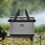 Maxbell Insulated Lunch Box Leakproof Thermal Food Carrier for Outdoor Picnic Travel Gray