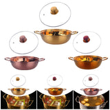 Maxbell Hot Pot with Divider Stainless Steel Hot Pot for Family Gathering Home Party gold