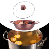 Maxbell Hot Pot with Divider Stainless Steel Hot Pot for Family Gathering Home Party rose gold