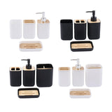 Maxbell 4 Pieces Bathroom Accessories Set Practical for Apartment Household Restroom 009 white