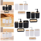 Maxbell 4 Pieces Bathroom Accessories Set Practical for Apartment Household Restroom 009 white