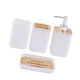 Maxbell 4 Pieces Bathroom Accessories Set Practical for Apartment Household Restroom 009 white