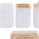 Maxbell 4 Pieces Bathroom Accessories Set Practical for Apartment Household Restroom 009 white