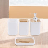 Maxbell 4 Pieces Bathroom Accessories Set Practical for Apartment Household Restroom 009 white