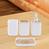 Maxbell 4 Pieces Bathroom Accessories Set Practical for Apartment Household Restroom 009 white