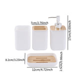 Maxbell 4 Pieces Bathroom Accessories Set Practical for Apartment Household Restroom 009 white