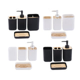 Maxbell 4 Pieces Bathroom Accessories Set Practical for Apartment Household Restroom 009 white