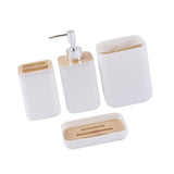Maxbell 4 Pieces Bathroom Accessories Set Practical for Apartment Household Restroom 010 white
