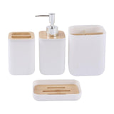 Maxbell 4 Pieces Bathroom Accessories Set Practical for Apartment Household Restroom 010 white