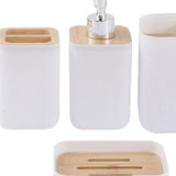 Maxbell 4 Pieces Bathroom Accessories Set Practical for Apartment Household Restroom 010 white