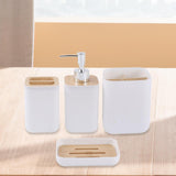 Maxbell 4 Pieces Bathroom Accessories Set Practical for Apartment Household Restroom 010 white