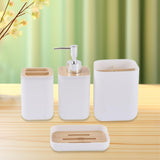 Maxbell 4 Pieces Bathroom Accessories Set Practical for Apartment Household Restroom 010 white