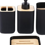 Maxbell 4 Pieces Bathroom Accessories Set Practical for Apartment Household Restroom 010 black