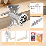 Maxbell Manual Meat Grinder Household Table Mount Sturdy Hand Crank for Home Kitchen