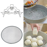 Maxbell Steamer Rack Cookware Roasting Rack Cooker Stand for Cake Pan Oven Air Fryer 22x5.9cm
