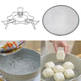 Maxbell Steamer Rack Cookware Roasting Rack Cooker Stand for Cake Pan Oven Air Fryer 22x5.9cm
