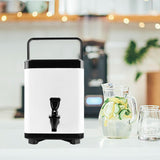 Maxbell Hot and Cold Beverage Dispenser Portable Milk Pail for Porridge Soup Outdoor 8L