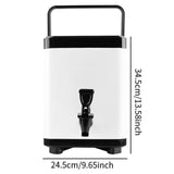 Maxbell Hot and Cold Beverage Dispenser Portable Milk Pail for Porridge Soup Outdoor 8L