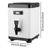 Maxbell Hot and Cold Beverage Dispenser Double Layer Milk Pail for Soup Coffee 6L