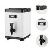 Maxbell Hot and Cold Beverage Dispenser Double Layer Milk Pail for Soup Coffee 6L