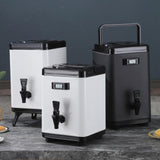 Maxbell Hot and Cold Beverage Dispenser Double Layer Milk Pail for Soup Coffee 6L