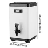Maxbell Hot and Cold Beverage Dispenser Double Layer Milk Pail for Soup Coffee 8L