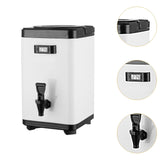 Maxbell Hot and Cold Beverage Dispenser Double Layer Milk Pail for Soup Coffee 8L