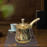 Maxbell Coffee Pot Water Kettle with Wooden Handle Teapot Easy to Clean Coffee Maker 720ml Style A