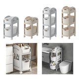 Maxbell Rolling Cart on Wheels Fruit Vegetable Basket for Laundry Living Room Office 2 Layer White