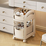 Maxbell Rolling Cart on Wheels Fruit Vegetable Basket for Laundry Living Room Office 2 Layer White