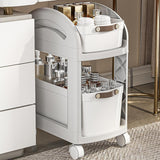 Maxbell Rolling Cart on Wheels Fruit Vegetable Basket for Laundry Living Room Office 2 Layer Gray